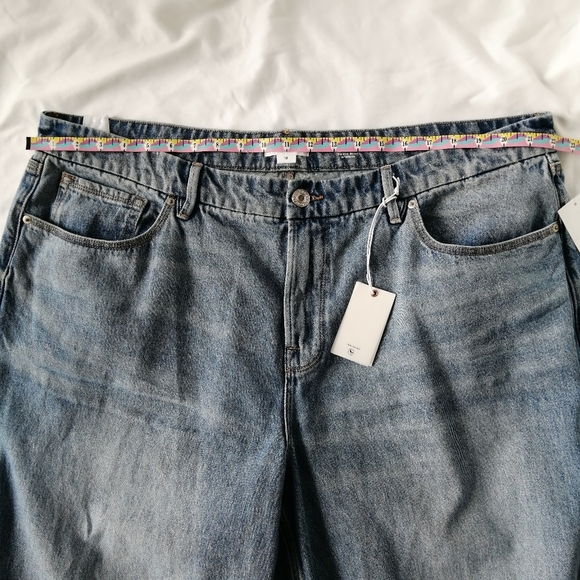 NWT Good American Plus Size Good Petite 90s Mid Rise Baggy Straight Jeans 18 - Picture 14 of 16